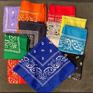 11 Bandanas multiple colors